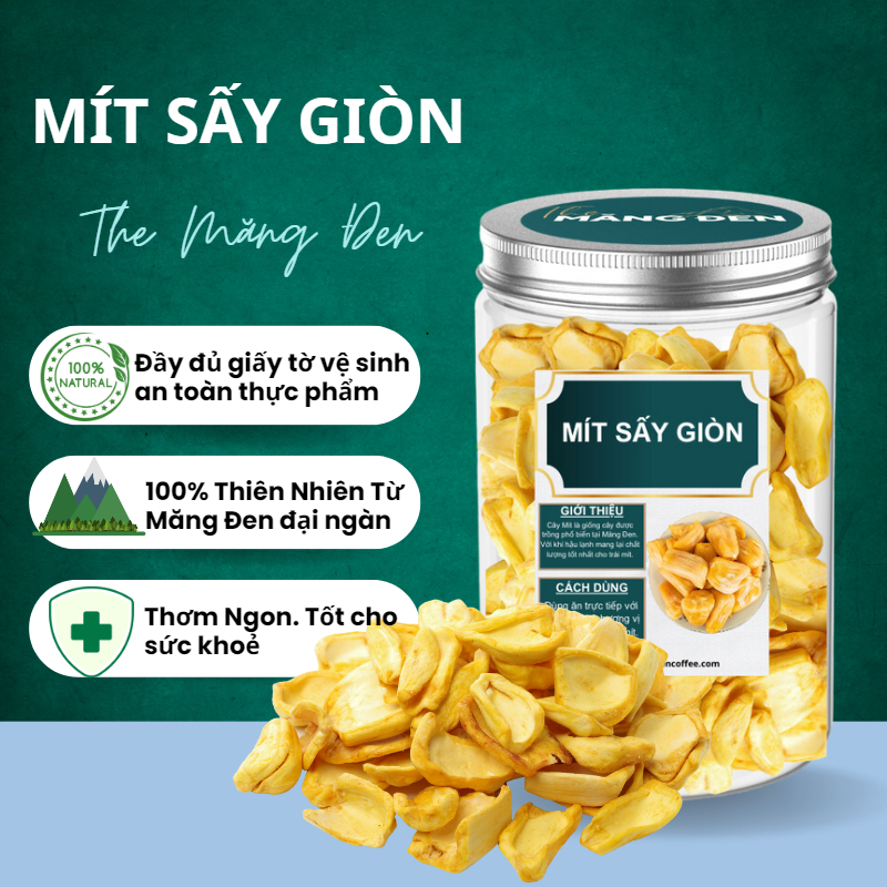 Mít Sấy Giòn Không Đường The Măng Đen 250g Đặc Sản Măng Đen Kon Tum