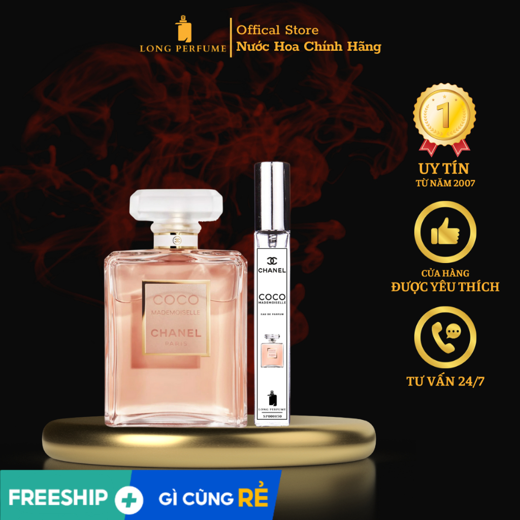 Nước Hoa Nữ 𝗖𝗵𝗮𝗻𝗲𝗹 𝗖𝗼𝗰𝗼 𝗠𝗮𝗱𝗲𝗺𝗼𝗶𝘀𝗲𝗹𝗹𝗲 𝗘𝗗𝗣 - Dung tích ᴛᴇsᴛᴇʀ 2.5ᴍʟ/10ᴍʟ丨Long Perfume.
