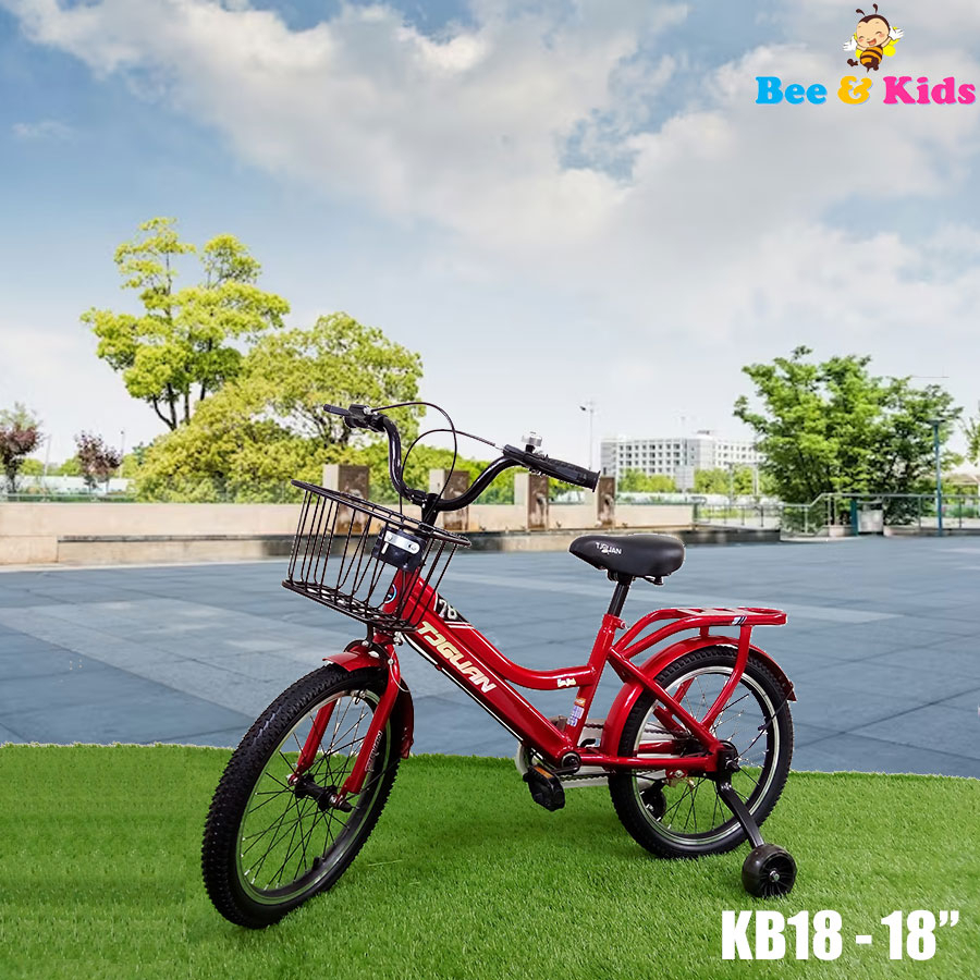 Xe Đạp Trẻ Em Bánh Xe Phụ Có Đèn KB18 Mẫu Mới Đủ Size 14-18 inch Chất Lượng Đài Loan Giá Rẻ