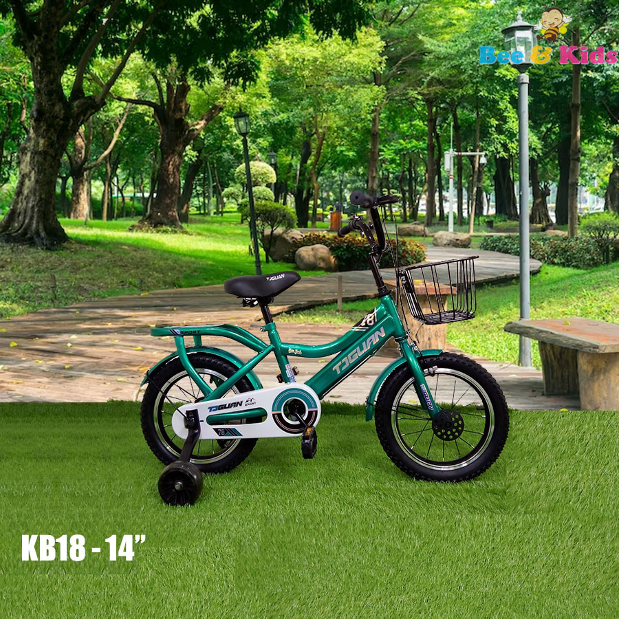 Xe Đạp Trẻ Em Bánh Xe Phụ Có Đèn KB18 Mẫu Mới Đủ Size 14-18 inch Chất Lượng Đài Loan Giá Rẻ