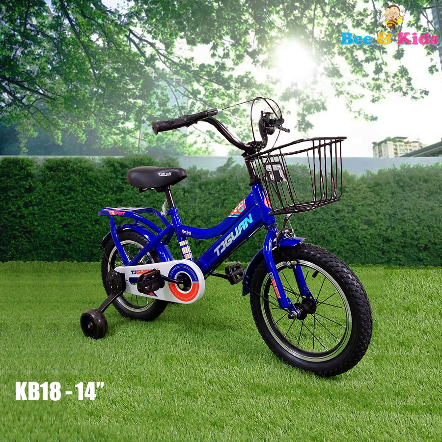 Xe Đạp Trẻ Em Bánh Xe Phụ Có Đèn KB18 Mẫu Mới Đủ Size 14-18 inch Chất Lượng Đài Loan Giá Rẻ