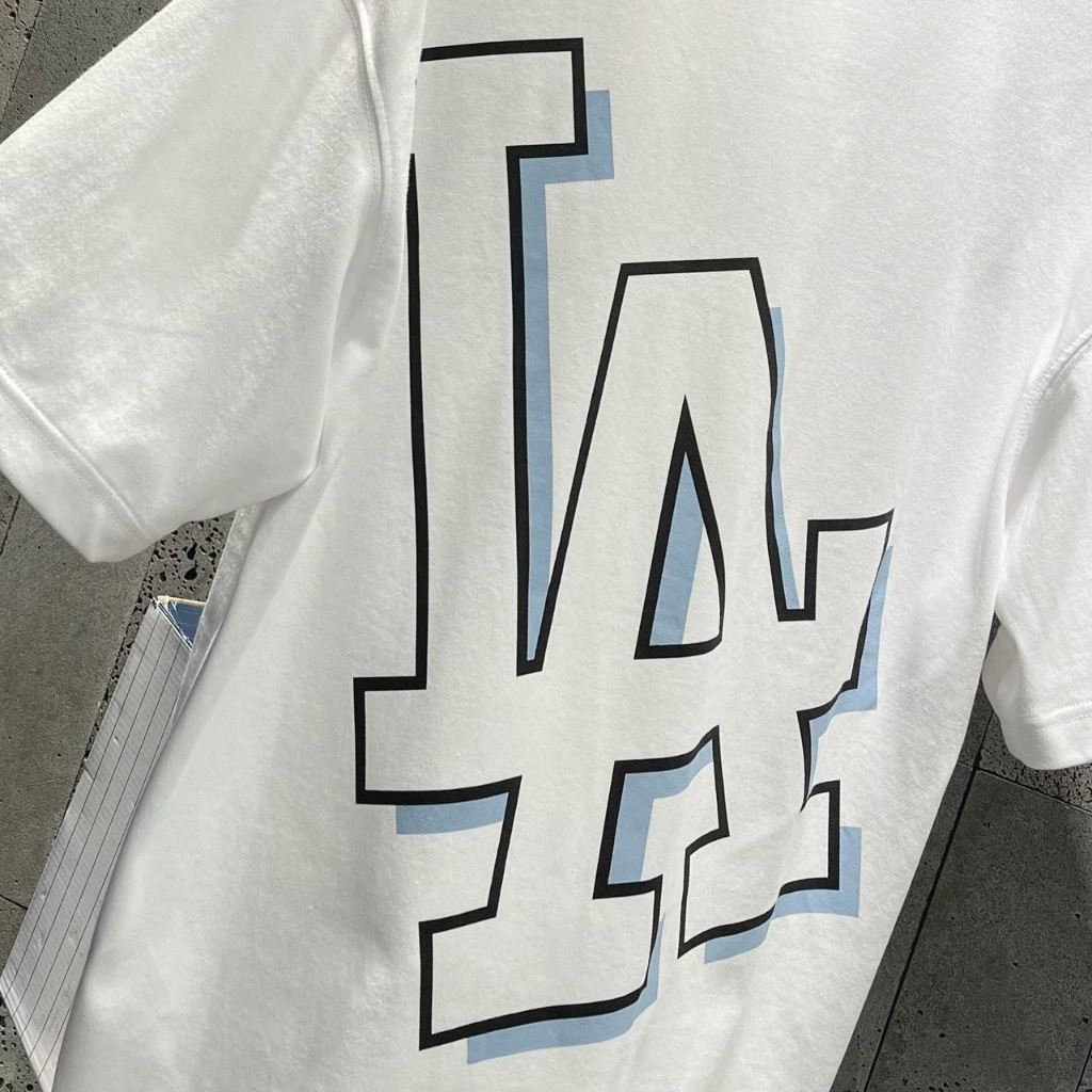 Áo phông MLB LA unisex rộng chất áo thun cotton nam nữ 918 Ofus