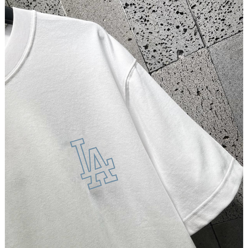 Áo phông MLB LA unisex rộng chất áo thun cotton nam nữ 918 Ofus