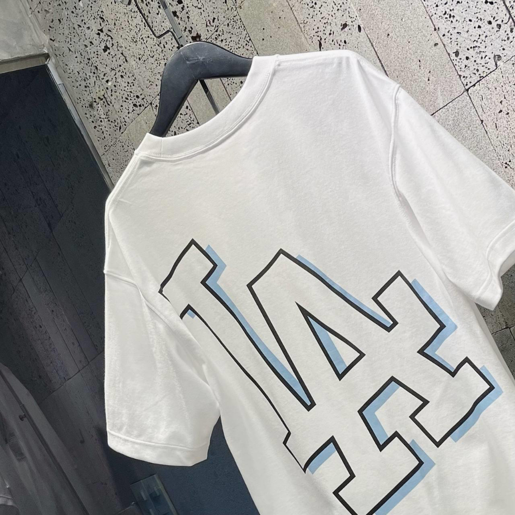 Áo phông MLB LA unisex rộng chất áo thun cotton nam nữ 918 Ofus