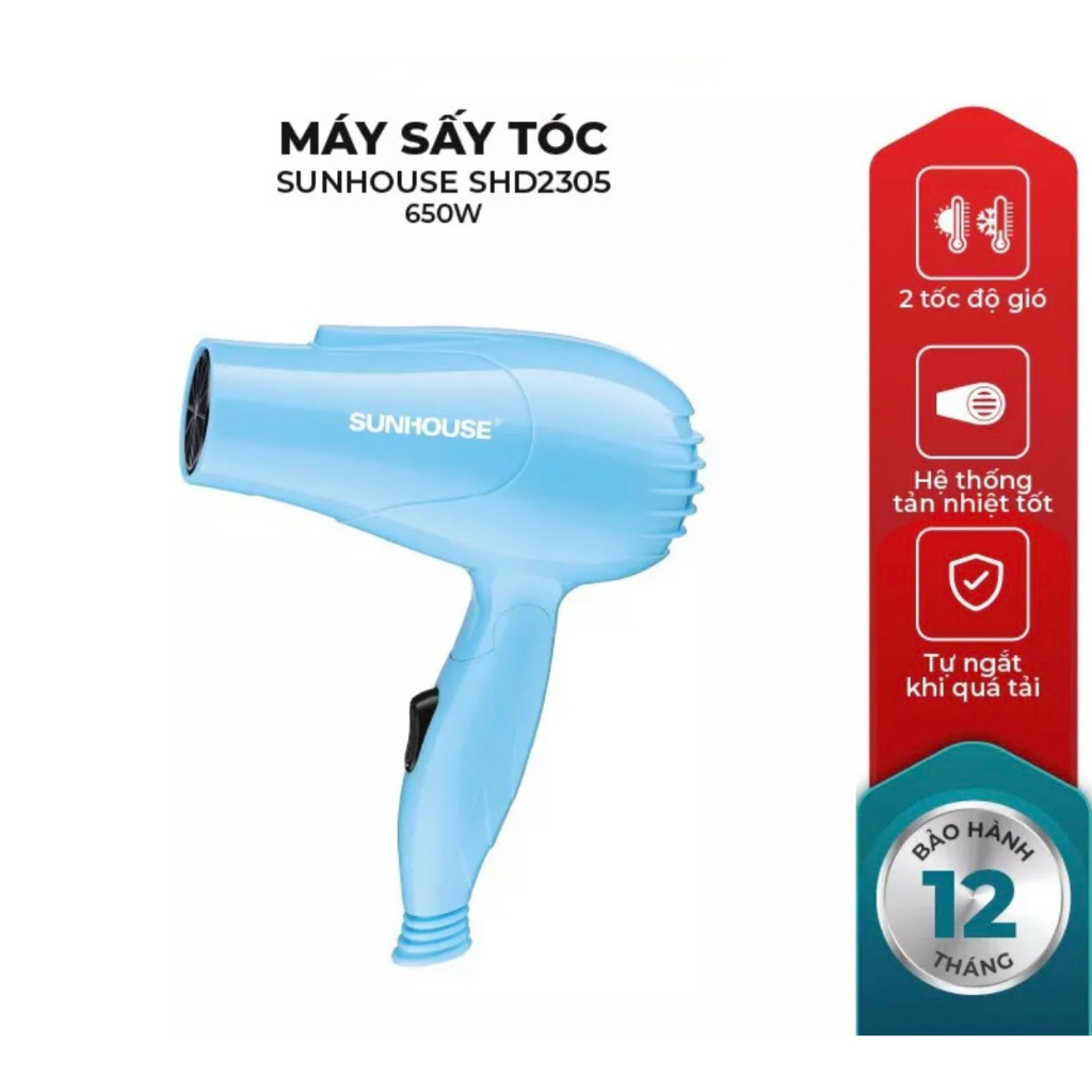 Máy sấy tóc SUNHOUSE SHD2305 xanh