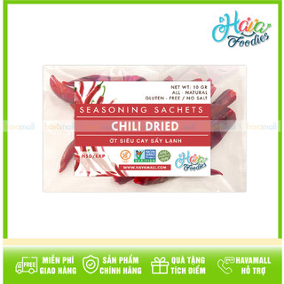 Ớt Nguyên Trái Siêu Cay Sấy Lạnh Havafoodies - Dried Whole Chilli
