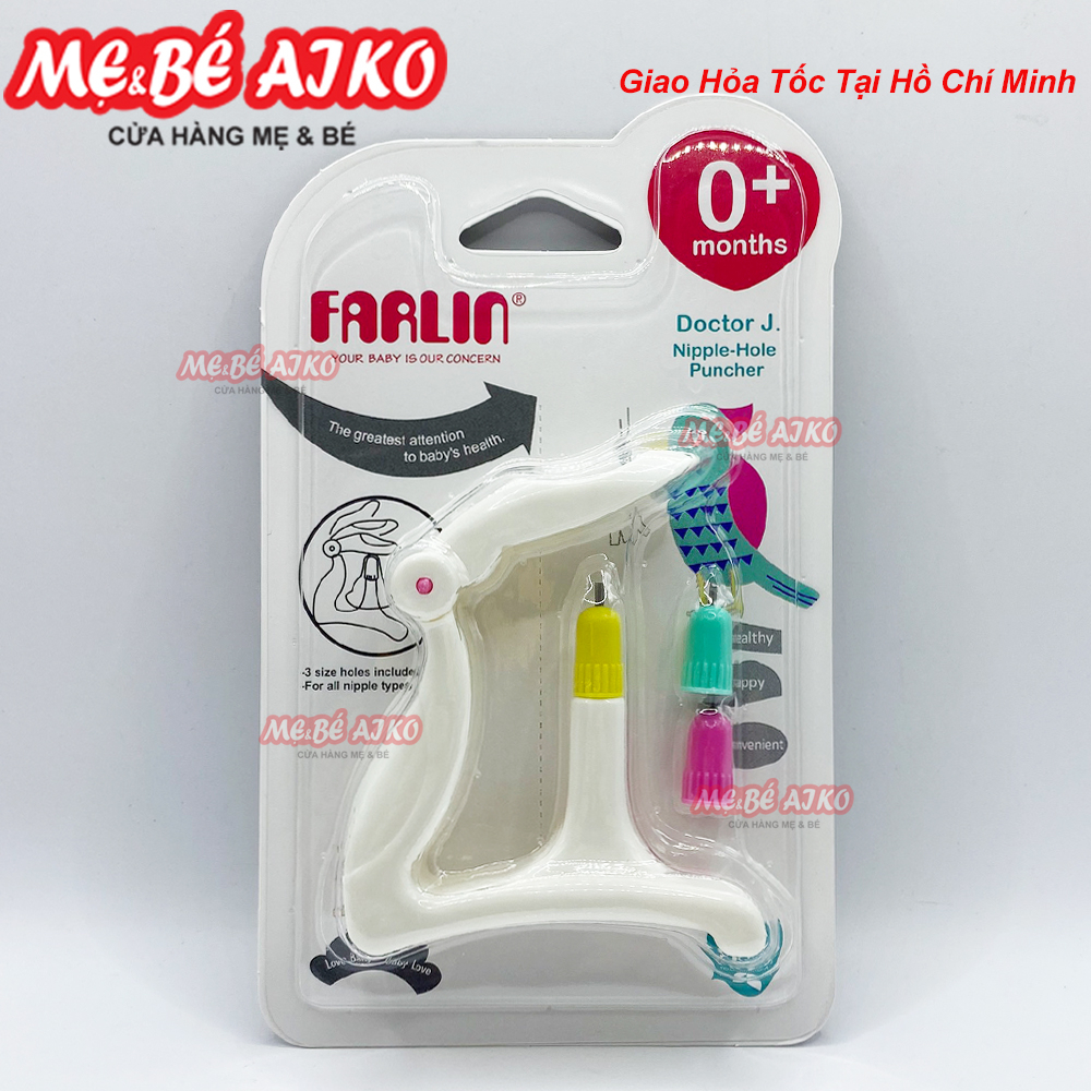 (Hàng Chính Hãng) Dụng Cụ Dập Núm Ti Farlin BF-112, Đục Lỗ Lỗ Núm Ty Cho Tất Cả Núm Bình Sữa Các Hãng