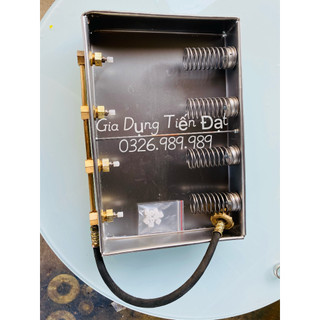 Máng sạc/mâm sạc dồn gas lon mini 4 ngăn ti kim loại siêu bền kèm 20 nút nhựa +4 ron đen+2 ti xạc