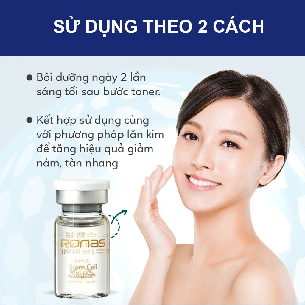 Tế Bào Gốc Ronas Stem Cell Solution Hộp 10 Chai Ronas chính hãng