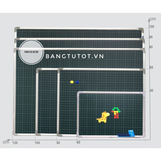 Bảng từ xanh 80 x120 cm chống lóa Hàn Quốc Tặng hộp phấn,nam châm
