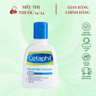 Sữa Rửa Mặt Cetaphil Gentle Skin Cleanser chai 125ml ⚡ CAM KẾT CHÍNH HÃNG ⚡ Sữa rửa mặt dịu nhẹ phù hợp với mọi loại da