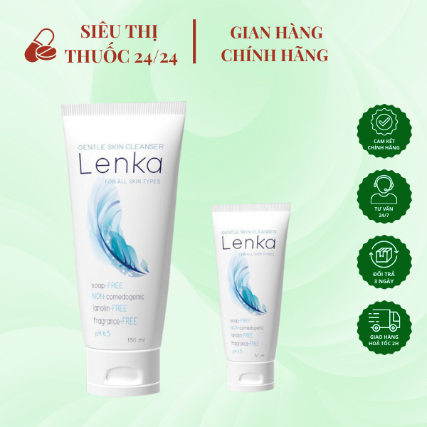 Sữa rửa mặt LENKA ⚡ CAM KẾT CHÍNH HÃNG ⚡ Sữa rửa mặt dịu nhẹ dành cho mọi loại da, giúp dưỡng ẩm da hiệu quả