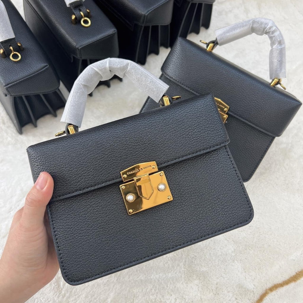 Túi xách hình hộp chữ nhật Classic Push Lock - 50701030CK2