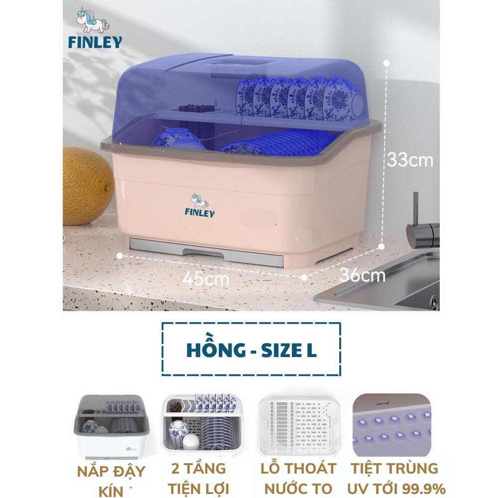 Khay đựng bình sữa Finley có nắp đậy FL-0030 / UV FL-0076 / Jupin / Vuông / Gấu giá kệ úp bình sữa