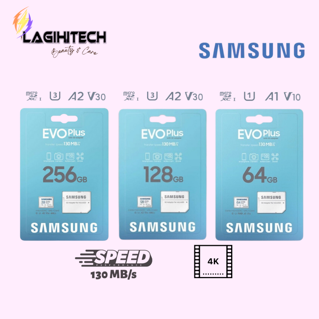  Thẻ nhớ Samsung Evo Plus microSDXC model 2021 U3 64GB / 128GB / 256GB - Hàng Chính Hãng