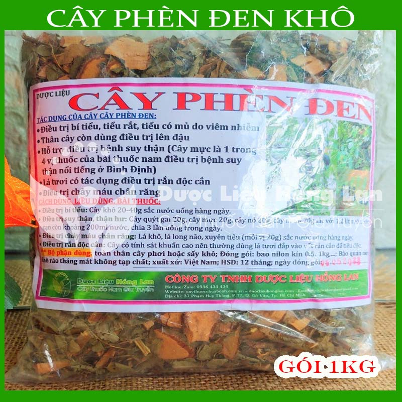 CÂY PHÈN ĐEN khô đóng gói 1kg - congtyduoclieuhonglan