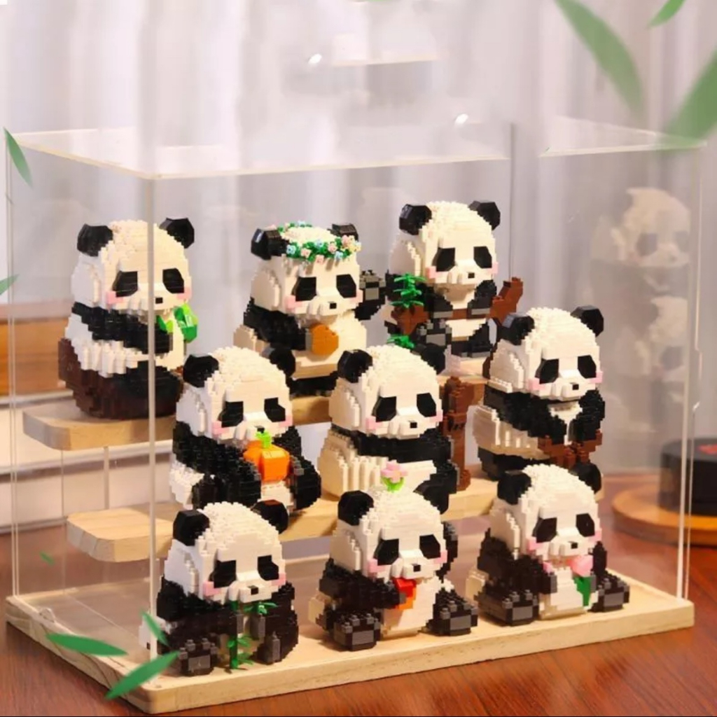 Đồ chơi lắp ráp mô hình gấu trúc Panda HuaHua siêu đáng yêu, mảnh trơn dễ lắp ghép