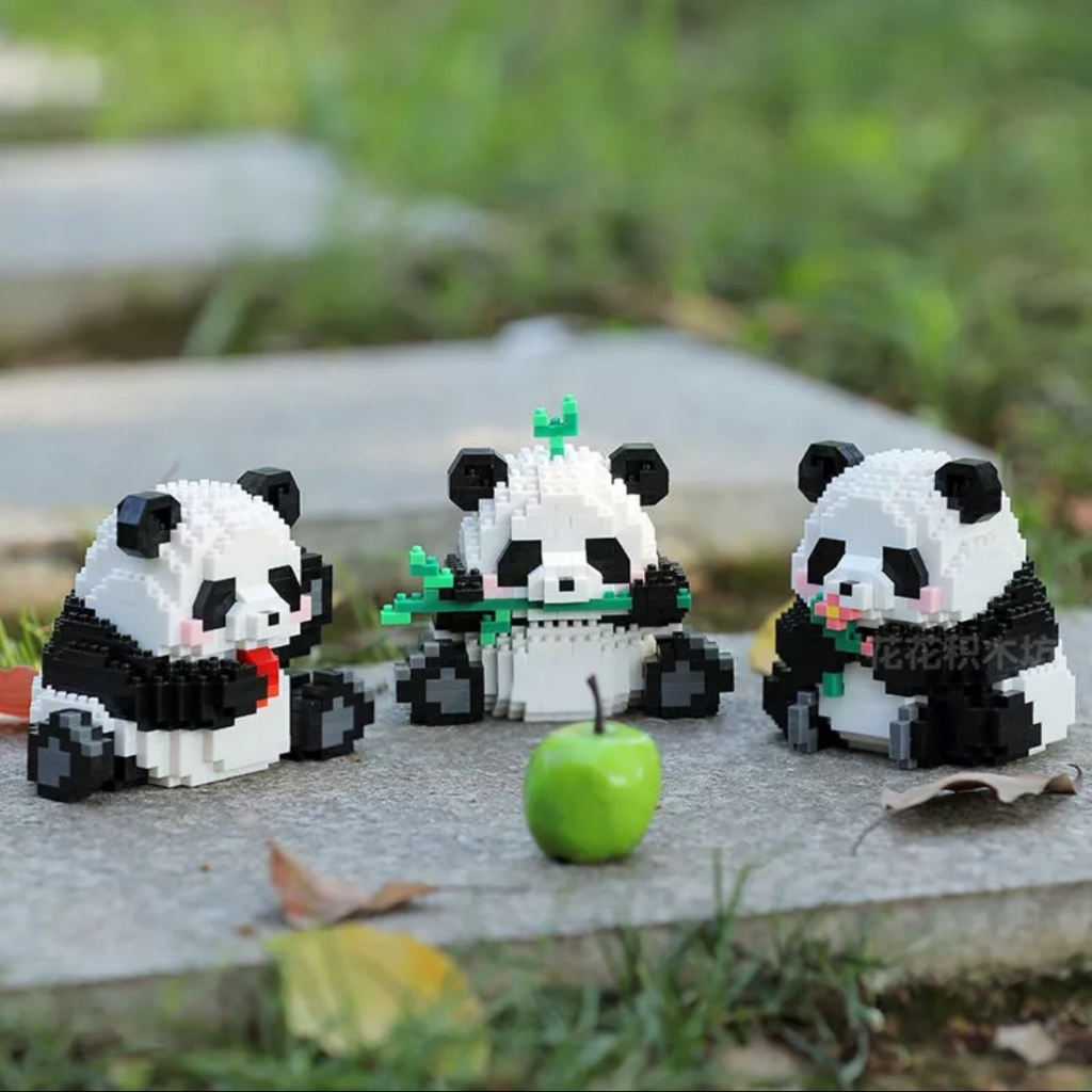 Đồ chơi lắp ráp mô hình gấu trúc Panda HuaHua siêu đáng yêu, mảnh trơn dễ lắp ghép