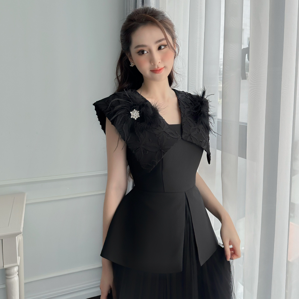 Sét Áo Lông Vũ Mix Chân Váy Hàng TKCC 𝗧𝗛𝗨𝗬 𝗡𝗚𝗔 𝗦𝗧𝗨𝗗𝗜𝗢