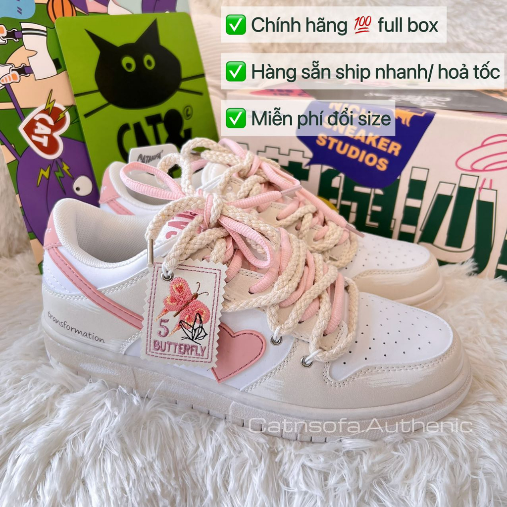 Giày thể thao Cat&Sofa hàng có sẵn - full box phụ kiện - BUTTERFLY - AC278 sneaker unisex