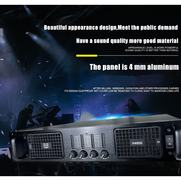 Cục Đẩy Công Suất 4 kênh Professional amp MartinH 4800 Dùng cho Gia Đình, Phòng Hát , Sự Kiện, Nhập khẩu nguyên chiếc.