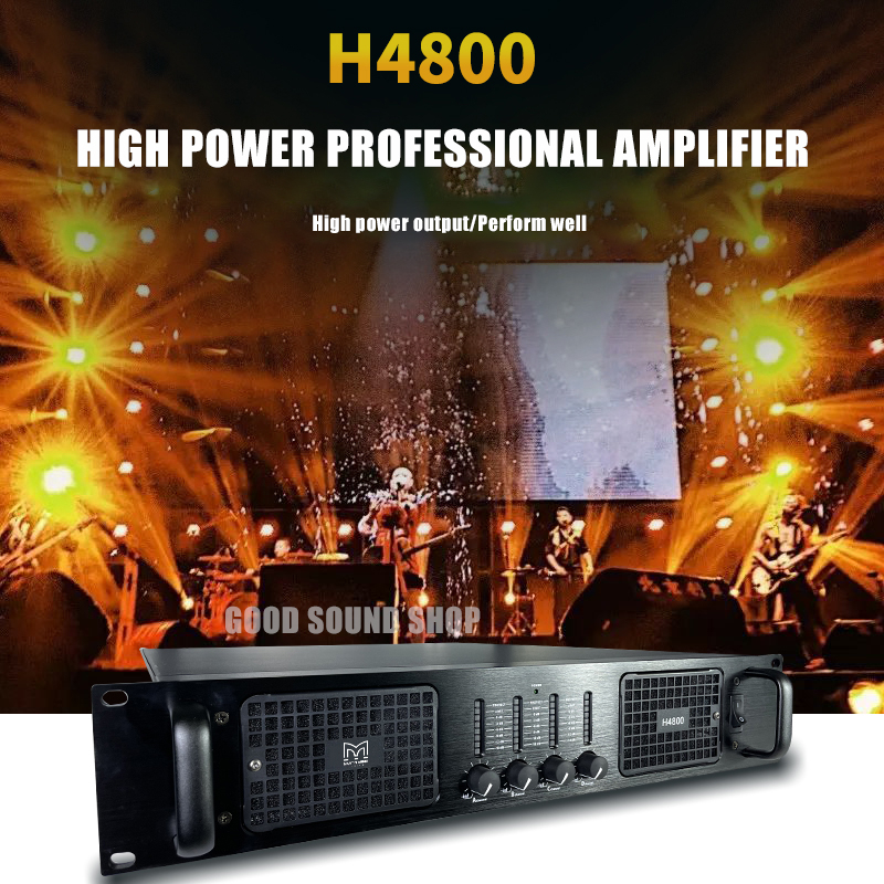Cục Đẩy Công Suất 4 kênh Professional amp MartinH 4800 Dùng cho Gia Đình, Phòng Hát , Sự Kiện, Nhập khẩu nguyên chiếc.