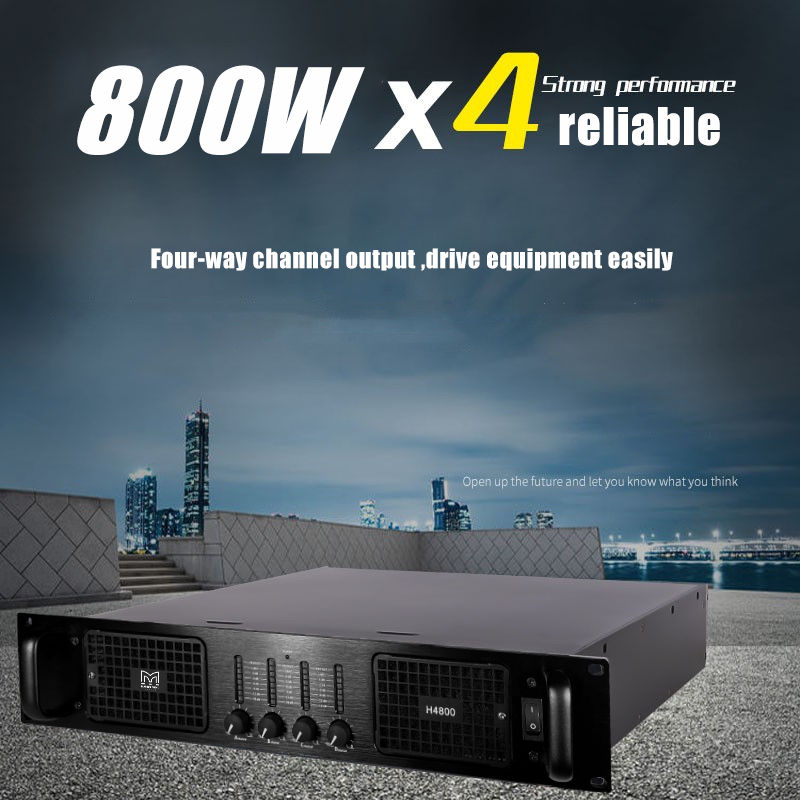 Cục Đẩy Công Suất 4 kênh Professional amp MartinH 4800 Dùng cho Gia Đình, Phòng Hát , Sự Kiện, Nhập khẩu nguyên chiếc.