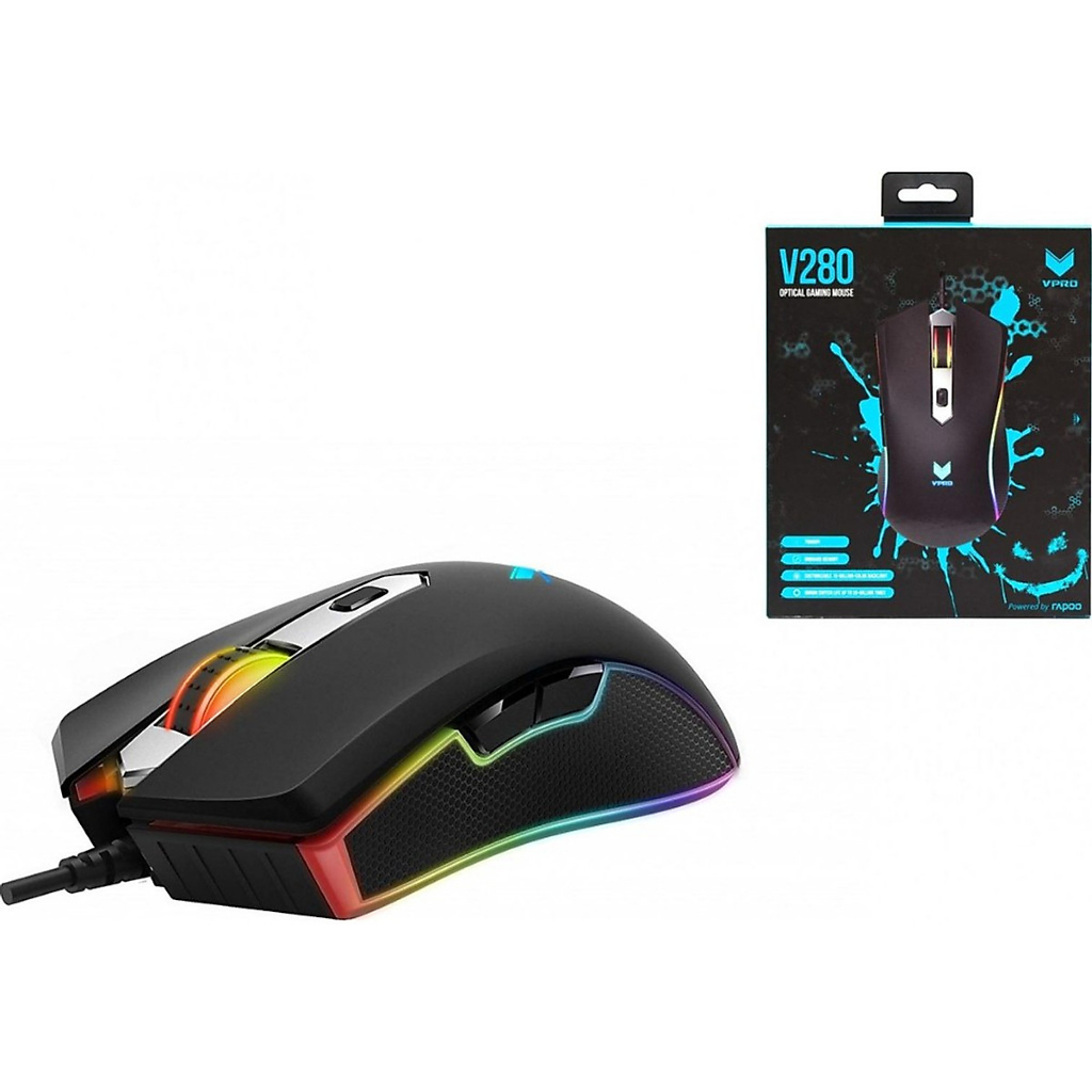 Chuột Gaming Có Dây Rapoo V280 RGB  -  Hàng Chính Hãng