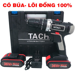 Máy Khoan Pin Hitachi 36v [Tặng Bộ 22 Chi Tiết] 3 Chức Năng - Khoan Bê Tông - Bắt Vít - Hitachi 28v Máy Khoan Pin Hitach