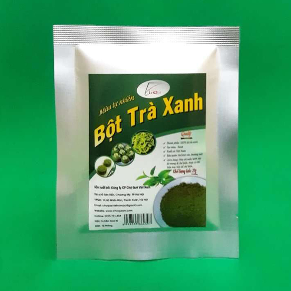 Bột trà xanh hữu cơ sấy lạnh nguyên chất 100% dùng tạo màu cho bánh kẹo, thạch, đồ uống, trà sữa
