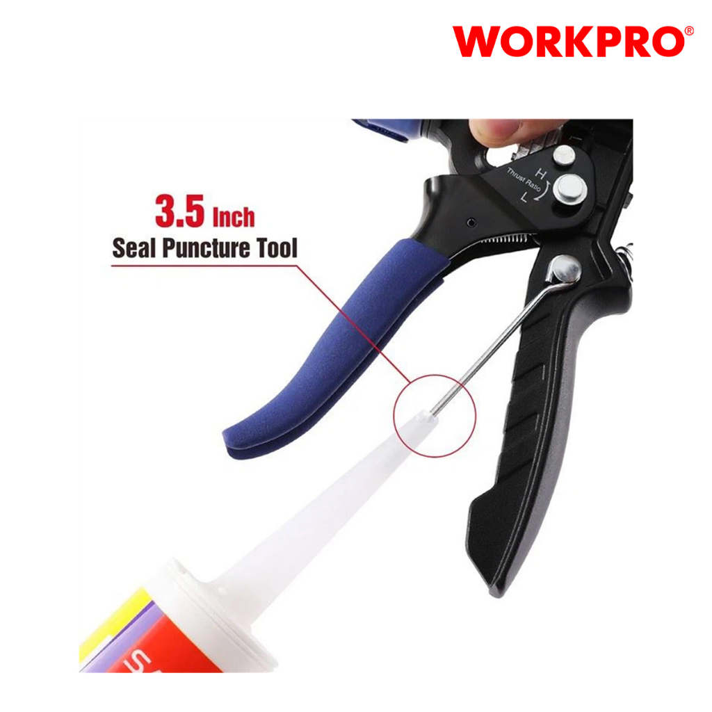 Súng bắn keo Silicon Workpro - WP224001, kích thước: 230mm (9 inch) chính hãng