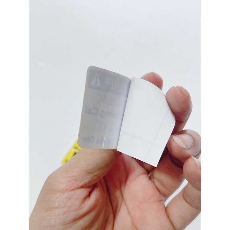 Tem dán chữ Đời Biker size 5x3.5cm, tem cảnh báo chú ý dán trang trí xe máy