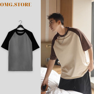 Áo phông Raglan trơn cotton 100% dày dặn basic
