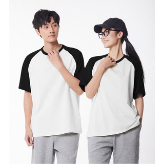 Áo phông Raglan trơn cotton 100% dày dặn basic