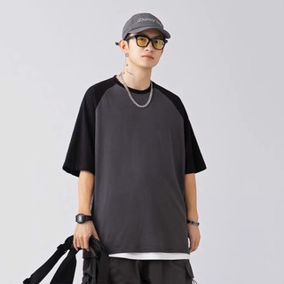 Áo phông Raglan trơn cotton 100% dày dặn basic