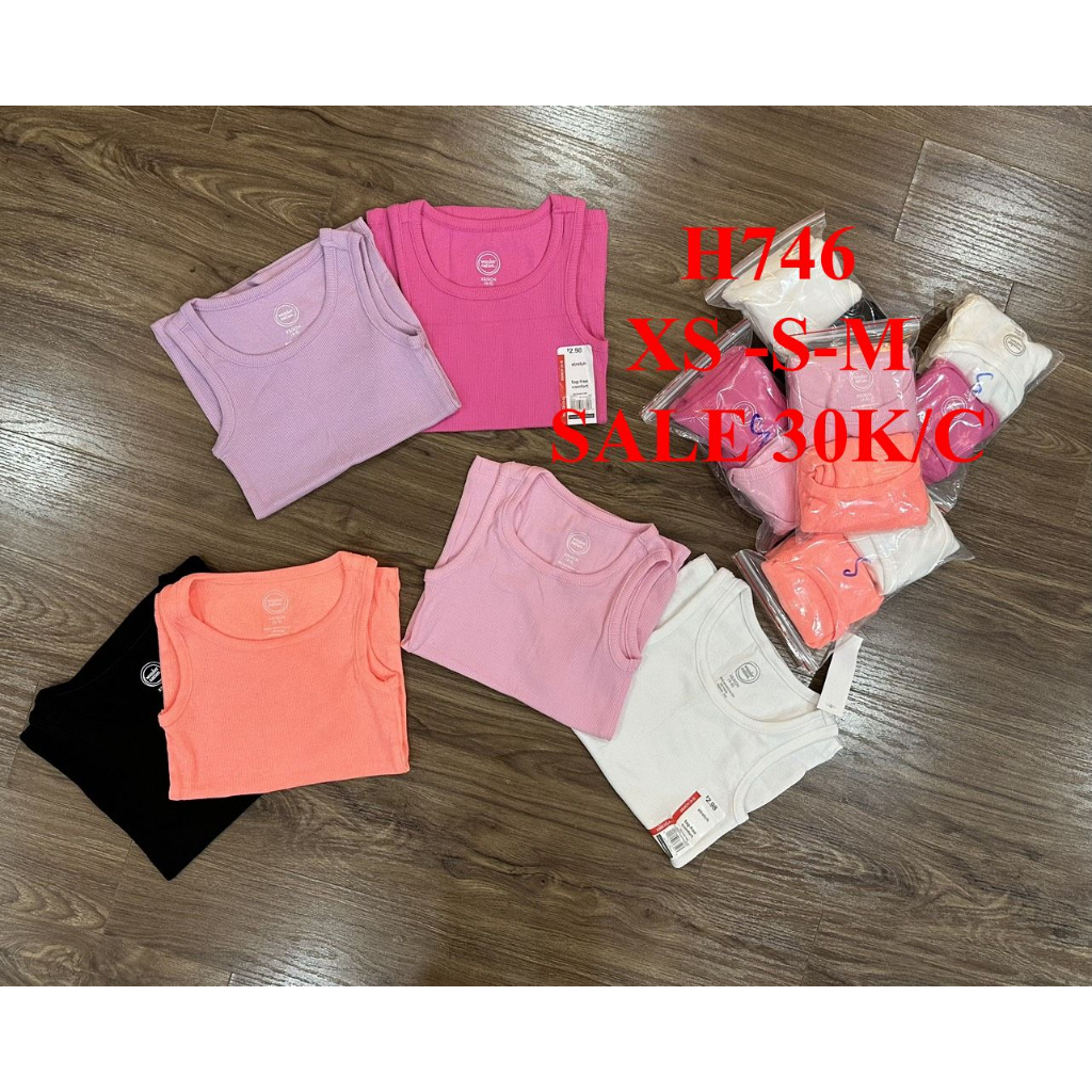 SALE 30K * Mã H746: Áo tanktop hàng VNXK dư xịn đét, Chất cotton tăm siêu đẹp, siêu co giãn, toàn màu xinh