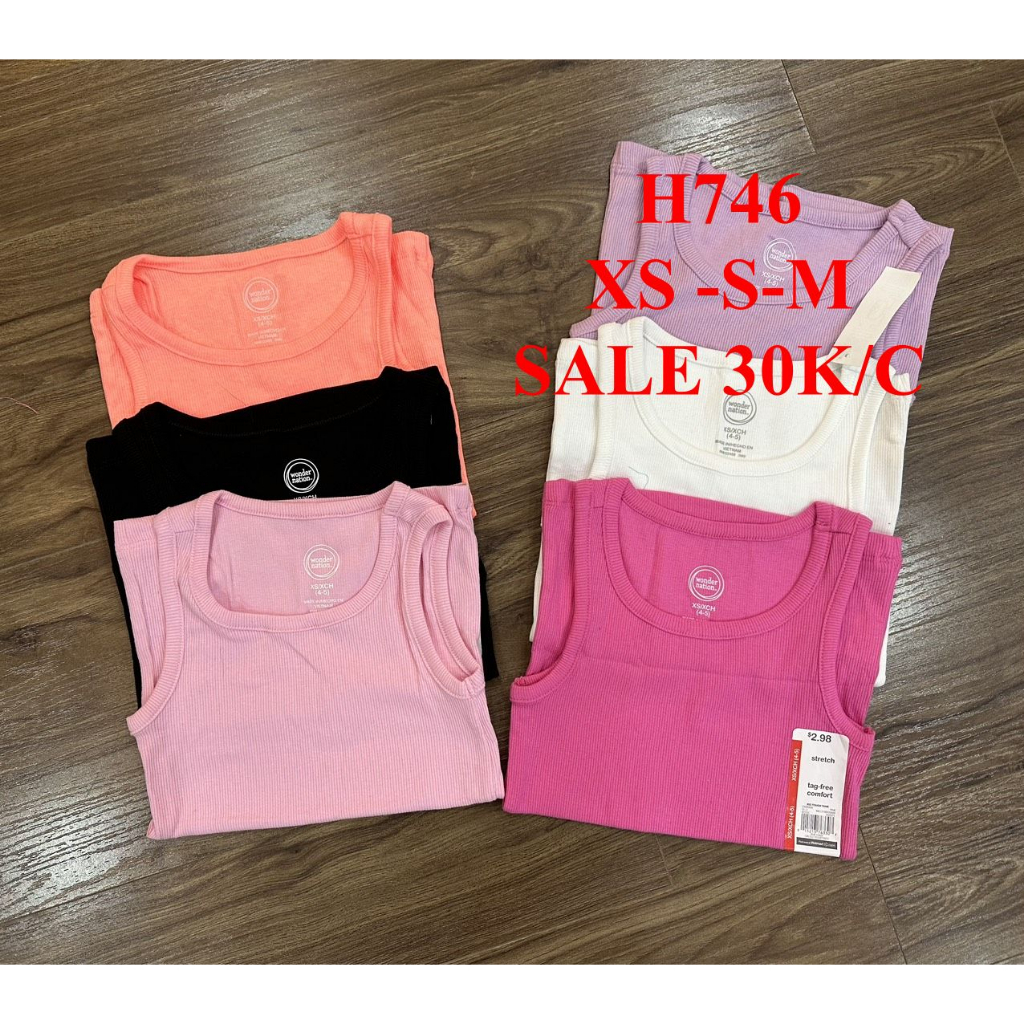 SALE 30K * Mã H746: Áo tanktop hàng VNXK dư xịn đét, Chất cotton tăm siêu đẹp, siêu co giãn, toàn màu xinh