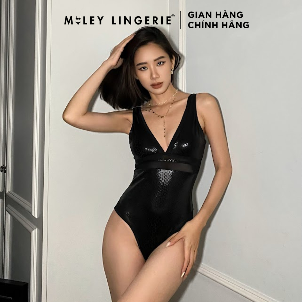 [QUÀ TẶNG 70] Bộ Đồ Bơi Bikini Một Mảnh Cổ Chữ V Thun Lạnh Hoạ Tiết Da Cá Sấu Cao Cấp Mysterious Miley Lingerie