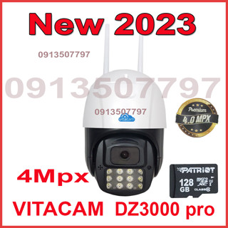 CAMERA NGOÀI TRỜI VITACAM DZ3000 pro PTZ XOAY 355 ĐỘ, 4.0 MPX  HÌNH ẢNH SIÊU NÉT
