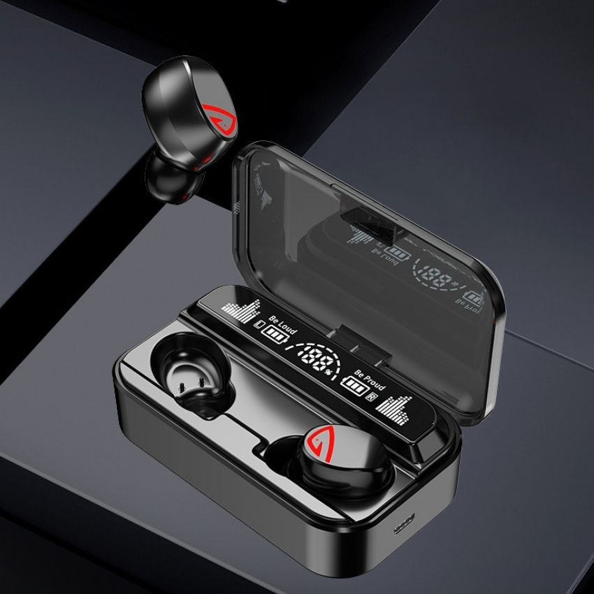 TAI NGHE NHÉT TAI BLUETOOTH S10 PRO PIN KHỦNG NHẠC HAY KÈM SẠC PIN DỰ PHÒNG 2200 MAH