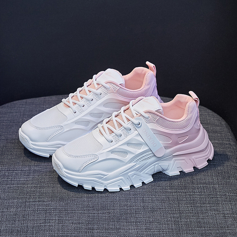 Giày thể thao nữ  Giày sneaker nữ đế cao 5cm 2 màu hồng mãu xanh Mẫu giày nữ 2023