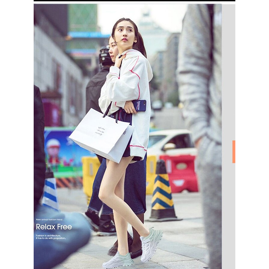 Giày thể thao nữ  Giày sneaker nữ đế cao 5cm 2 màu hồng mãu xanh Mẫu giày nữ 2023