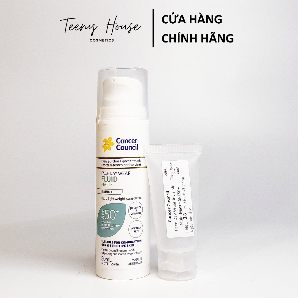 Kem chống nắng dành cho da dầu Cancer Council Fluid Matte SPF50+