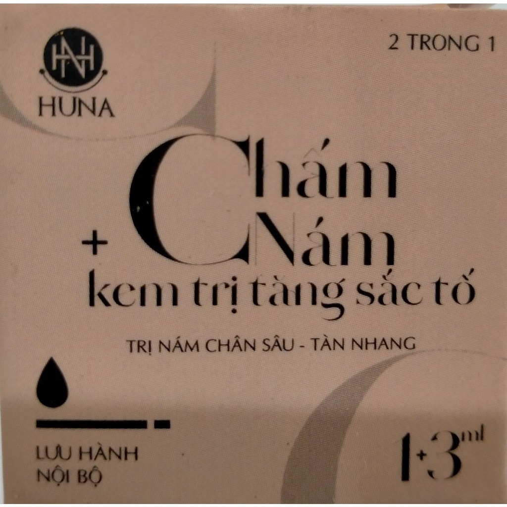 Chấm nám + kem tăng sắc tố Huna giúp ngừa nám chân sâu, tàn nhang chính hãng