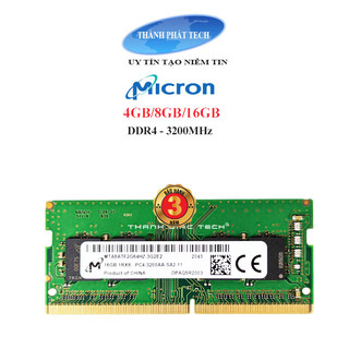 Ram laptop ddr4 micron 4gb / 8gb / 16gb bus 3200mhz.chính hãng bảo hành 1 đổi 1 trong 3 năm