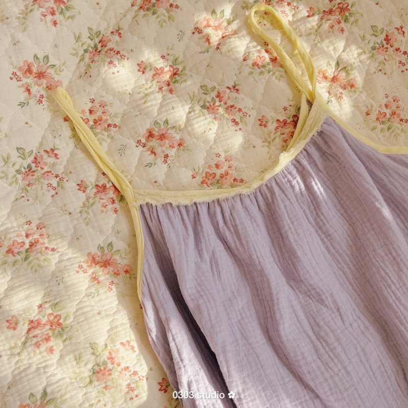 | 0303 studio | áo 2 dây vải muslin