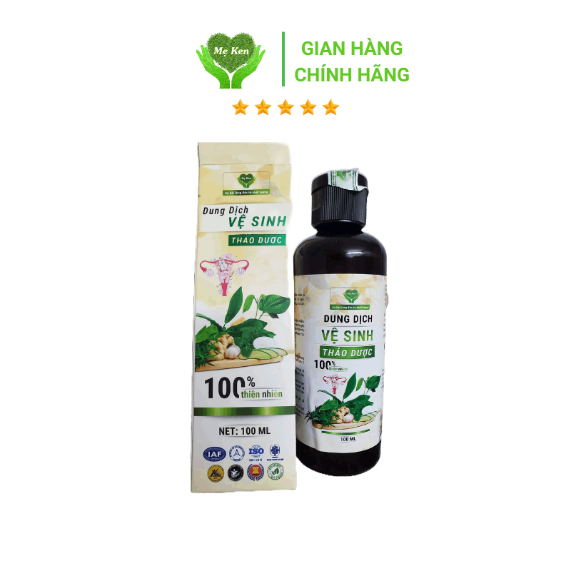 Dung dịch vệ sinh thảo dược Mẹ Ken 100ml, làm hồng, hết mùi thơm mát