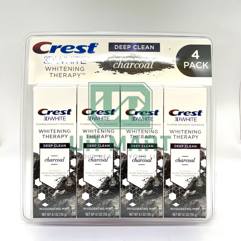 Kem Đánh Răng Crest 3D White Charcoal Toothpaste (116g x 4 tuýp)