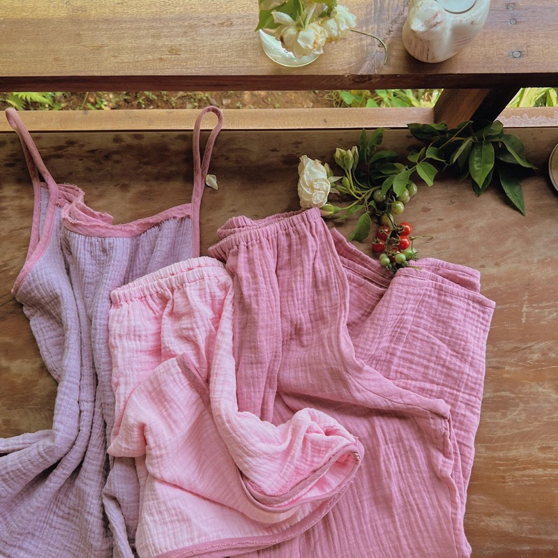 | 0303 studio | áo 2 dây vải muslin