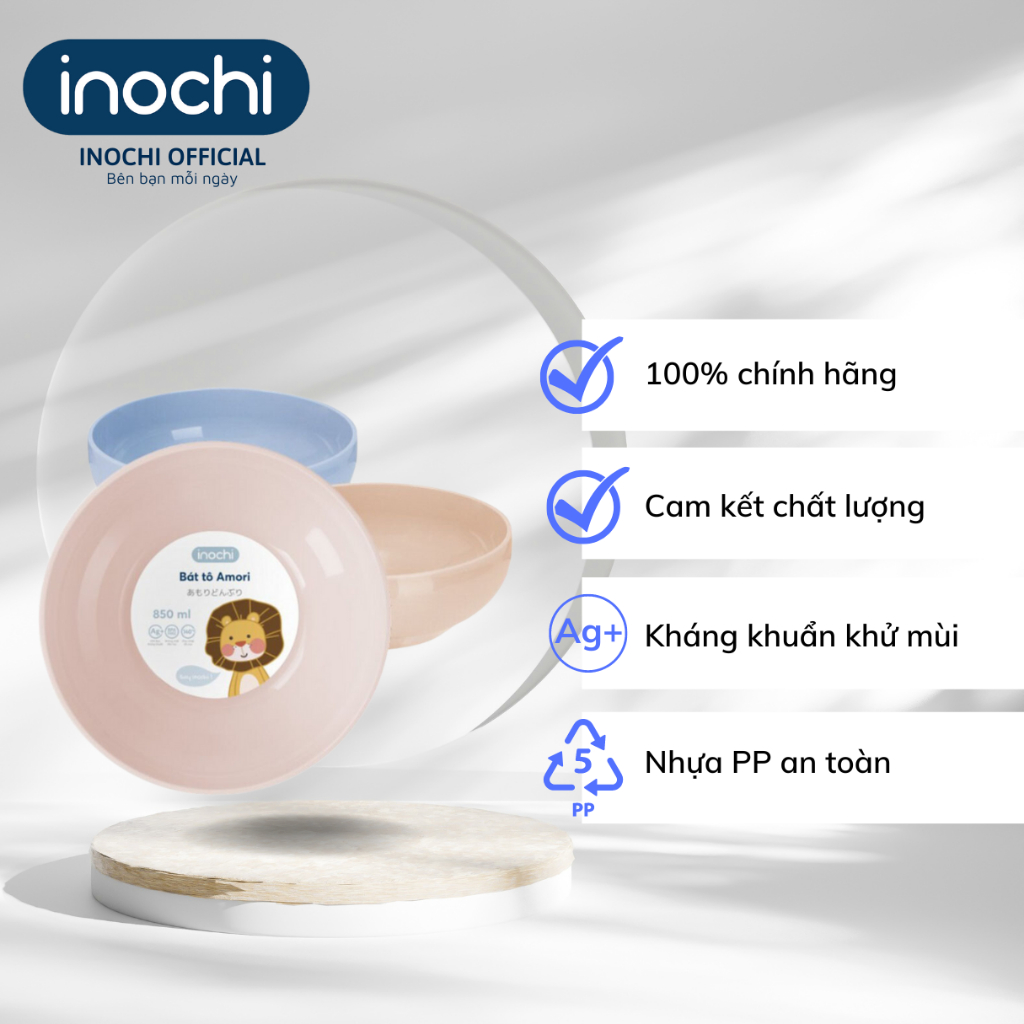 Bát tô cho bé ăn dặm Amori - Inochi loại 415ml, 850ml